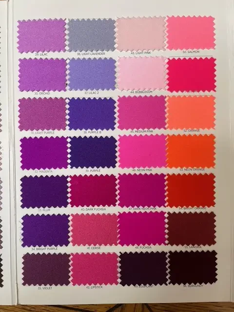 color swatches