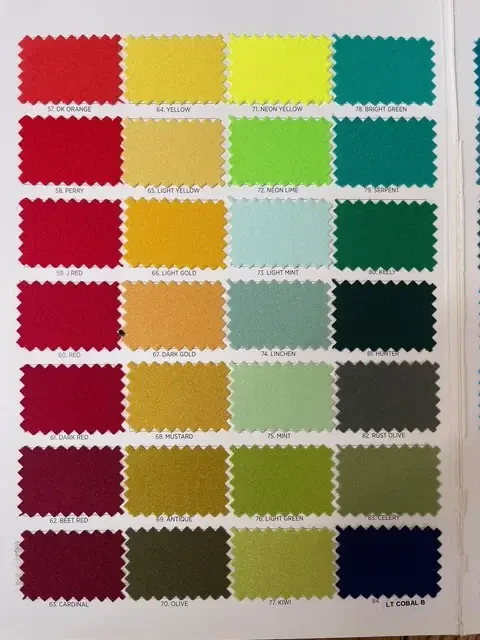 color swatches