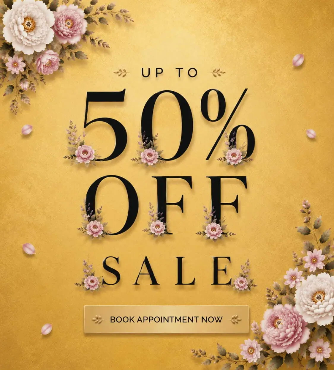 Sale banner at Golden Asp Prom
